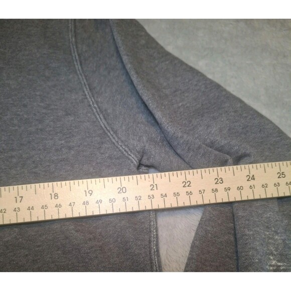 Nike Hoodie Mens Medium Grey Club Fleece Long Sleeve Sportswear Gray 804346-071 - Picture 6 of 11